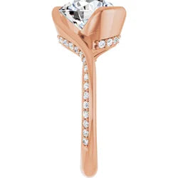 14K White Round Engagement Ring - VTC Watches