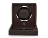 Wolf Design Cub Single Watch Winder with Cover (Brown)