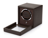 Wolf Design Cub Single Watch Winder with Cover (Brown)