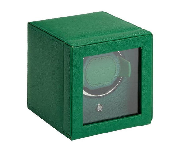 Wolf Design Cub Single Watch Winder with Cover (Tutti Frutti Green)