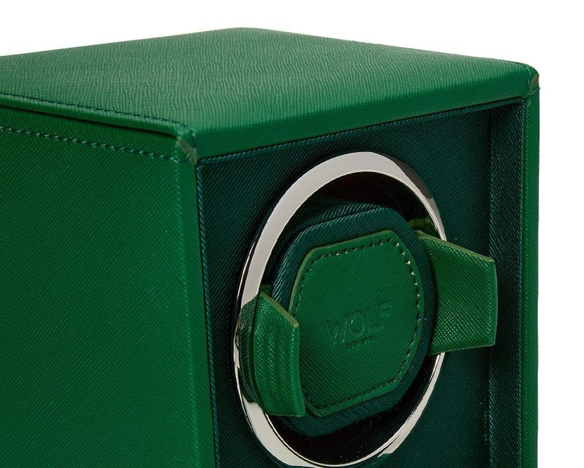 Wolf Design Cub Single Watch Winder with Cover (Tutti Frutti Green)