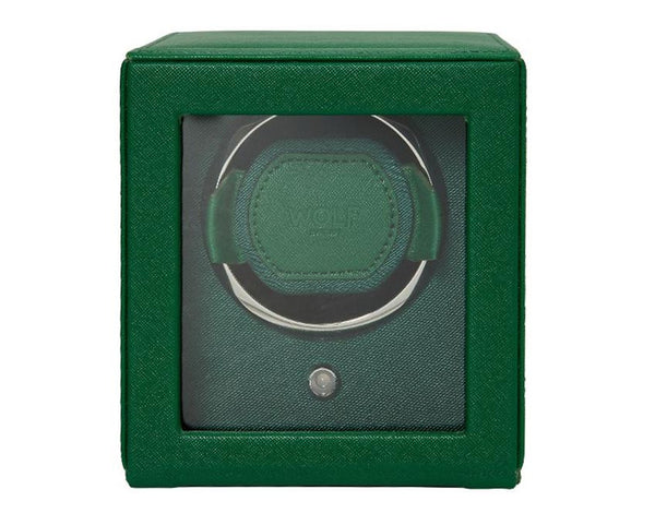 Wolf Design Cub Single Watch Winder with Cover (Tutti Frutti Green)