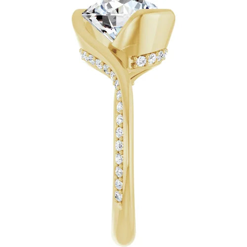 14K White Round Engagement Ring - VTC Watches