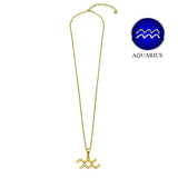 Gold Vermeil Aquarius CZ Necklace