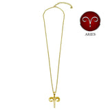 Gold Vermeil Aries CZ Necklace