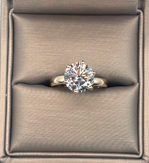 14K Yellow Gold Lab Diamond Engagement Ring