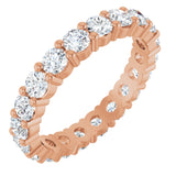 14K Rose Gold Round 2ct Eternity Band