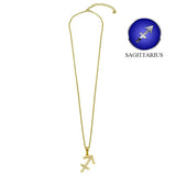 Gold Vermeil Sagittarius CZ Necklace