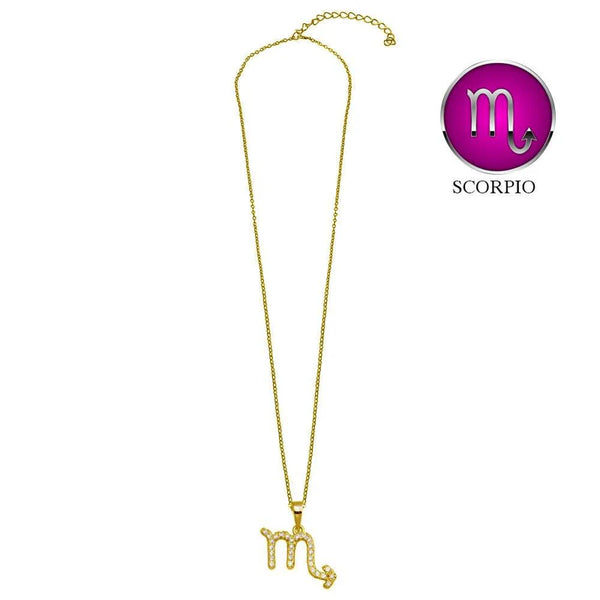 Gold Vermeil Scorpio CZ Necklace