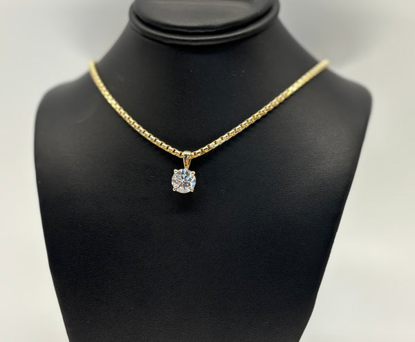 14k Floating Diamond Necklace And Pendant