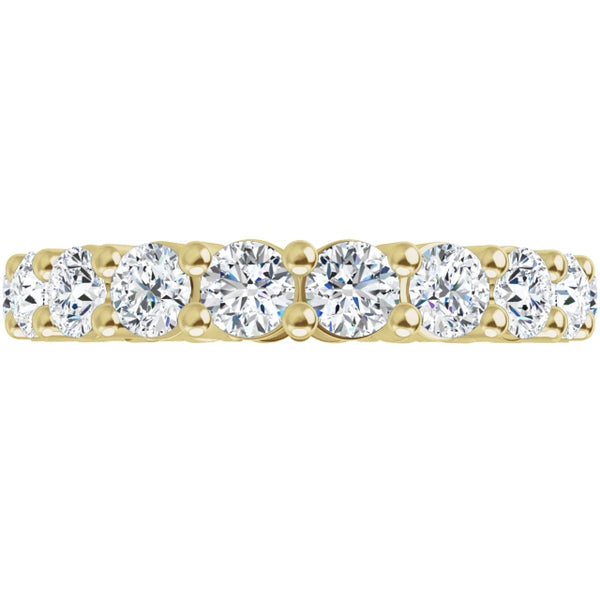14K Gold Round 2ct Eternity Band