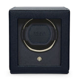 Wolf Design Cub Single Watch Winder with Cover (Navy)