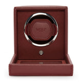 Wolf Design Cub Single Watch Winder with Cover (Bordeaux)