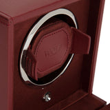 Wolf Design Cub Single Watch Winder with Cover (Bordeaux)