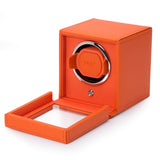 Wolf Design Cub Single Watch Winder with Cover (Orange)