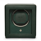 Wolf Design Cub Single Watch Winder with Cover (Green)