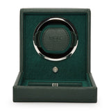 Wolf Design Cub Single Watch Winder with Cover (Green)