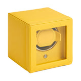 Wolf Design Cub Single Watch Winder with Cover (Yellow)