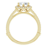 14K Yellow Round Engagement Ring