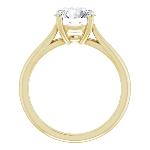 14K Yellow Round Engagement Ring