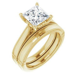 14K Yellow Square Engagement Ring