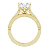 14K Yellow Square Engagement Ring