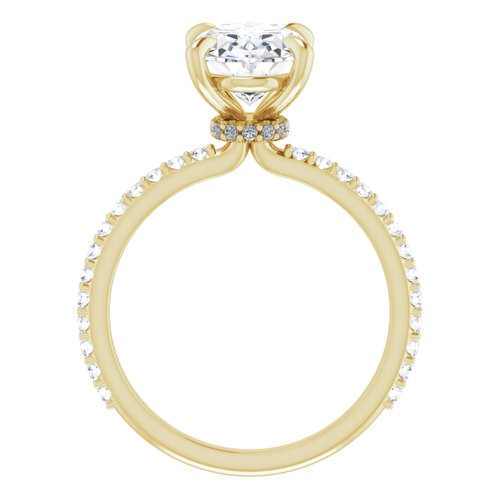 14K Yellow Oval Engagement Ring