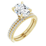 14K Yellow Oval Engagement Ring