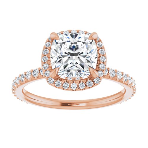 14K Rose Cushion Engagement Ring others [TEST]