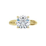 14K Yellow Round Engagement Ring