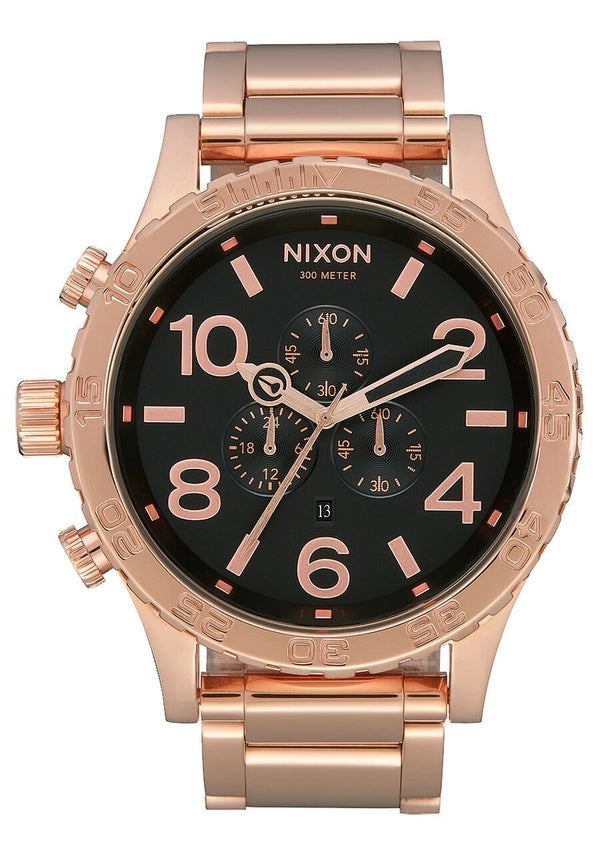 Nixon 51-30 Chrono Rose Gold/ Black Dial