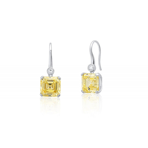 LAB CREATED CANARY DROP EARRINGS