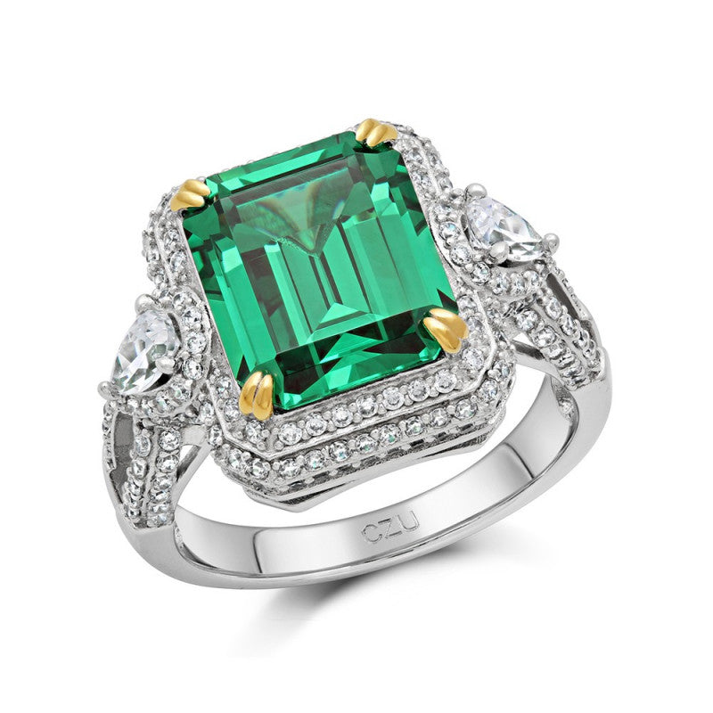 LAB CREATED EMERALD RING